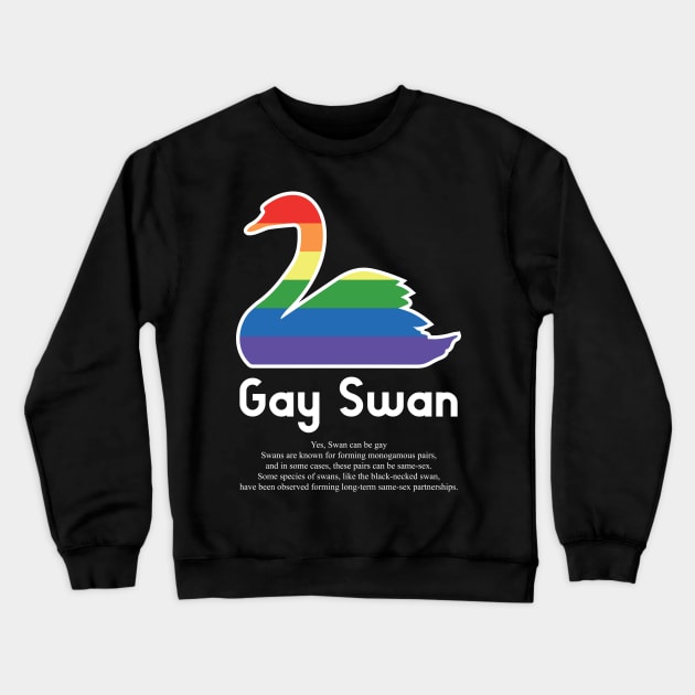 Gay Swan G3w - Can animals be gay series - meme gift t-shirt Crewneck Sweatshirt by FOGSJ